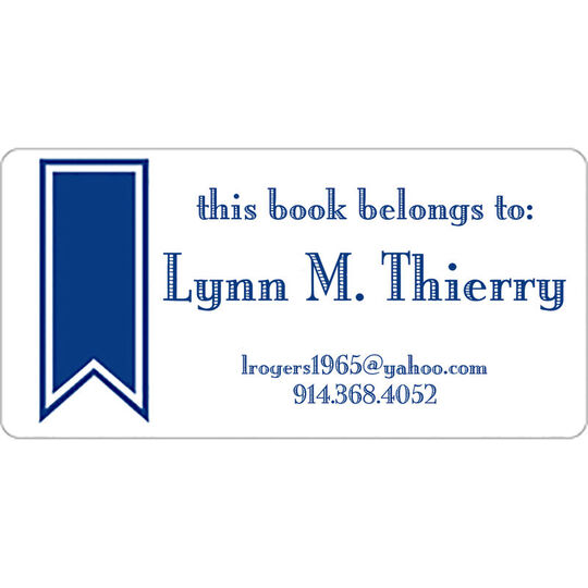 Navy Ribbon Stickers